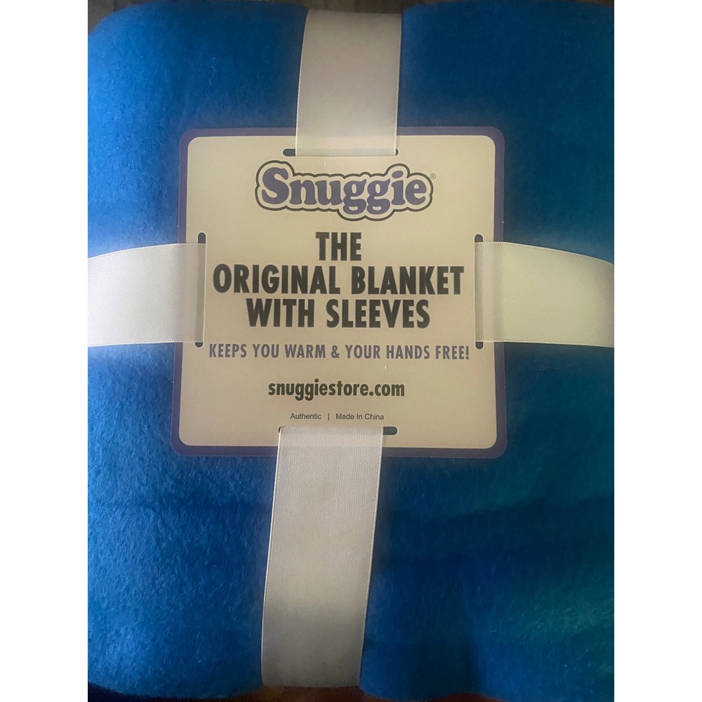 Snuggie The Original Blanket W/ Sleeves Royal Blue Fleece Wearable Blanket -New